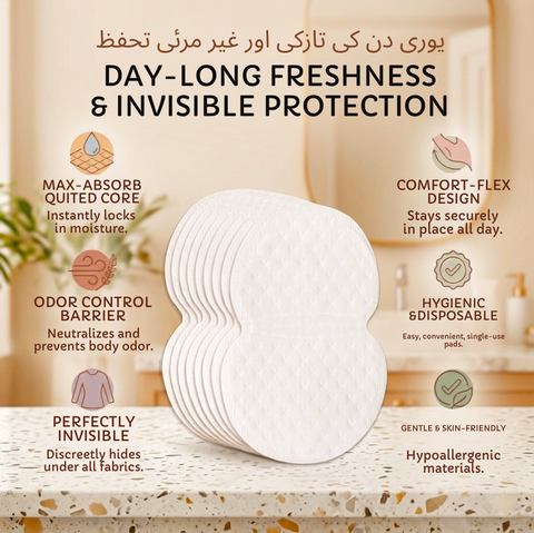 Dry flow disposable under arm sweat pads