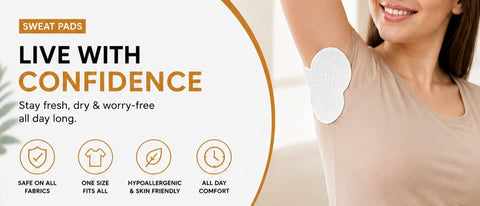 Dry flow disposable under arm sweat pads